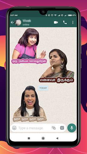 Sivaangi tamil WAStickerapps screenshot 7