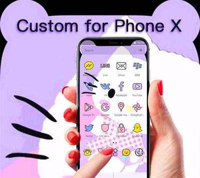 Custom Norch Ears Kitty Theme for iPhone X screenshot 2