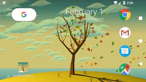 Tree With Falling Leaves Live Wallpaper - FREE screenshot 5