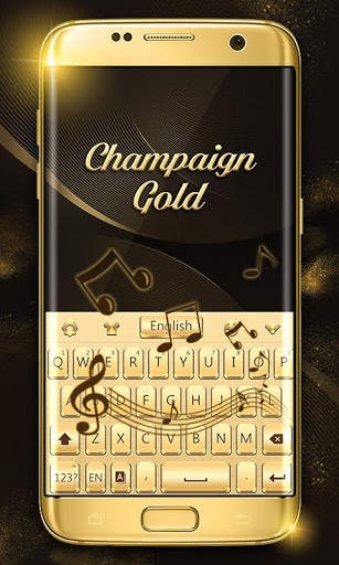 Champaign Gold Go Keyboard Theme screenshot 5