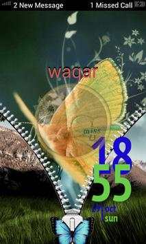 Name Photo Zipper Screen Lock screenshot 3