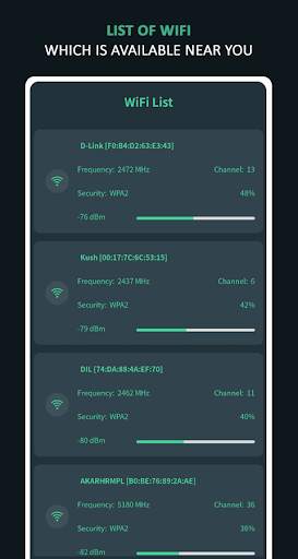 Wifi Analyzer -WiFi Tools - Wifi Password Show screenshot 3