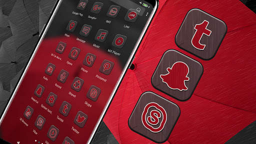 Red Umbrella Launcher Theme screenshot 2