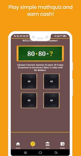Cashtime-Play MathQuiz game Earn Cash स्क्रीनशॉट 4