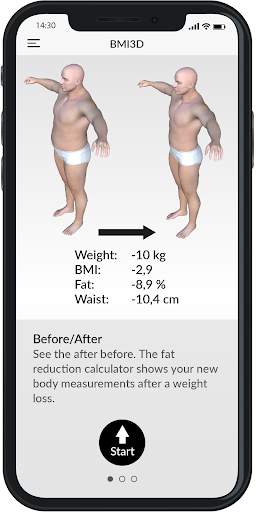 BMI 3D - Body Mass Index and body fat in 3D screenshot 2