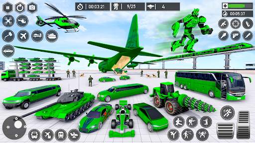 Army Bus Dragon Robot Car Game screenshot 1