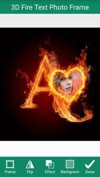 3D Fire Text Photo Frame screenshot 2