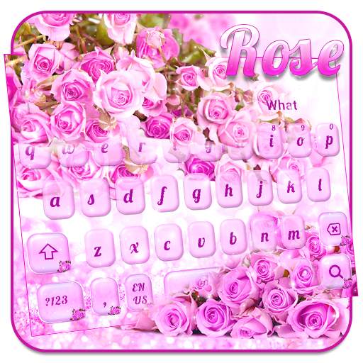 Pink Lavender Rose Keyboard Theme 10001003