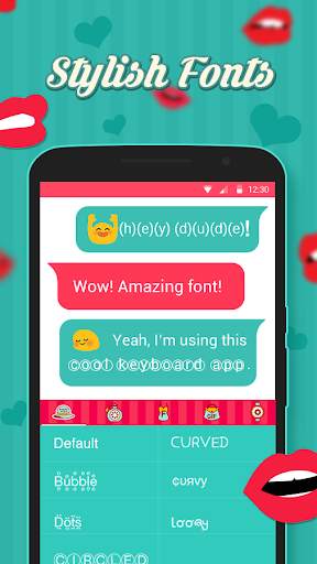 Fancy Lady Kiss Keyboard Theme screenshot 3