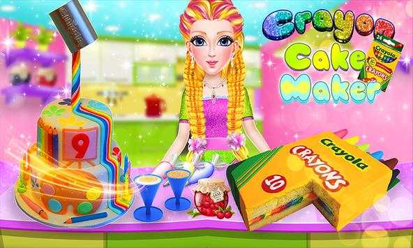 Crayon Cake Maker Game: Kids Cooking Fun screenshot 1