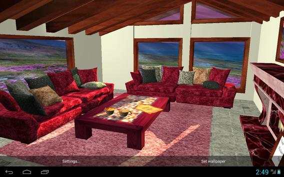 3D Romantic Fireplace Live Wallpaper HD screenshot 3