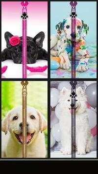 Cute Puppy Zipper Lock Screen screenshot 3
