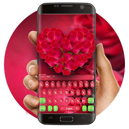 Pink Rose Petal Flying Keyboard 10001001