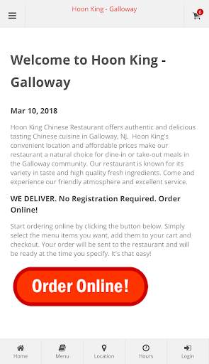 Hoon King Galloway Online Ordering screenshot 1