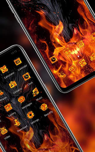 Burning Tree Warcraft dragon launcher theme screenshot 3
