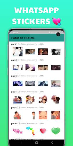Animated Kiss Stickers for WhatsApp - WAStickerApp screenshot 1