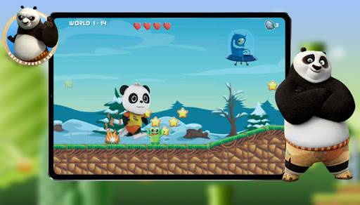 Super Panda run kart: Offline 3D game: Old school screenshot 1
