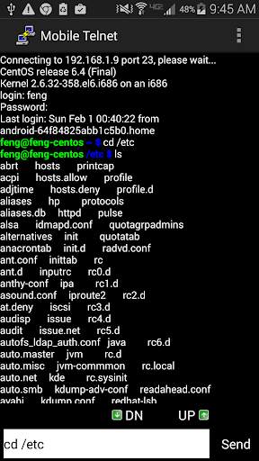 Mobile Telnet screenshot 6