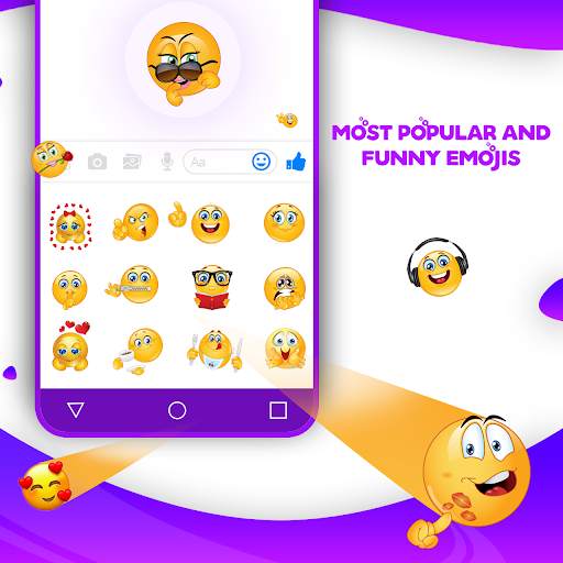Purple Flaming Keyboard Theme screenshot 5