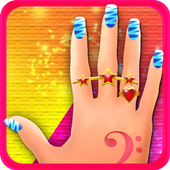 Decorate and design nails icon