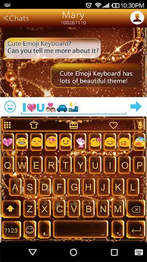 Vintage Gold Emoji Keyboard screenshot 1