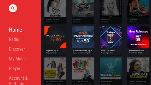 Gaana for Android TV screenshot 1
