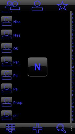 THEME BIG DARK BLUE EXDIALER screenshot 3