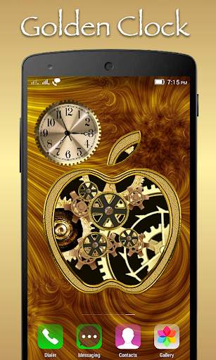 Golden Apple Clock Live WallPa screenshot 2