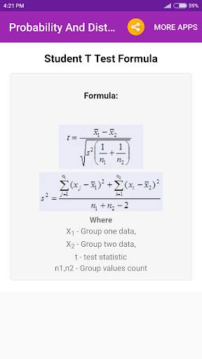 Probability And Distributions Formulas скриншот 3