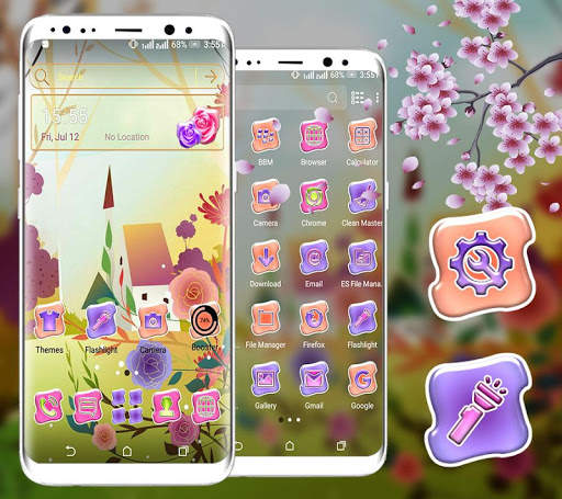 Cute Cartoon Launcher Theme screenshot 1