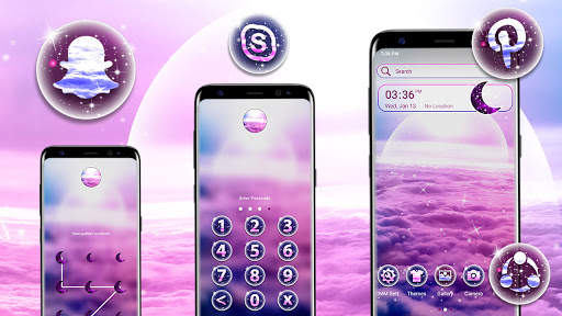 Pink Clouds Sky Launcher Theme screenshot 2