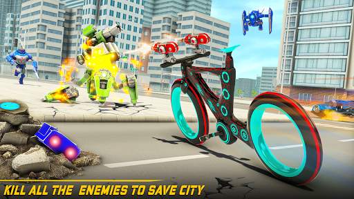 BMX Cycle Robot Transform War screenshot 3