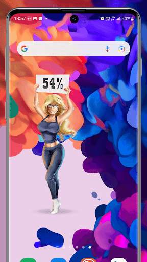 Sexy Girl Battery Widget screenshot 2