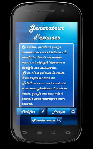 Générateur d'excuses screenshot 2