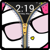 Pink zipper - fake icon
