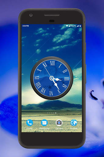 Blue Clock Live Wallpaper screenshot 2