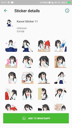 Kawaii Anime Stickers  for WhatsApp screenshot 3