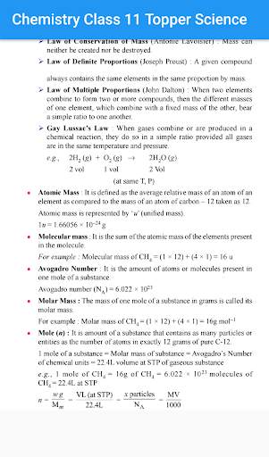 Chemistry Class 11 Notes Topper Science скриншот 4
