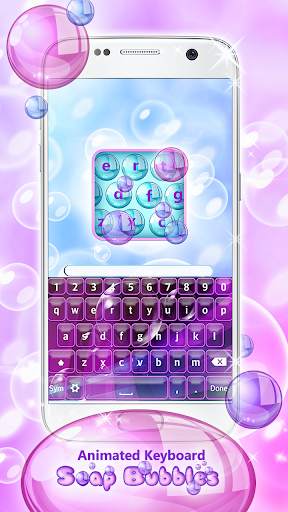 Animated Keyboard Soap Bubbles screenshot 3