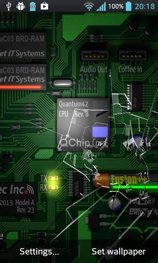 Cracked Screen Gyro 3D Parallax Wallpaper HD screenshot 2