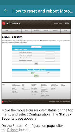 Motorola Modem Router Guide screenshot 8