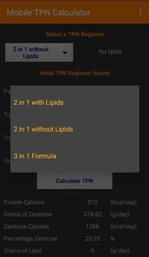 Mobile TPN Calculator screenshot 2