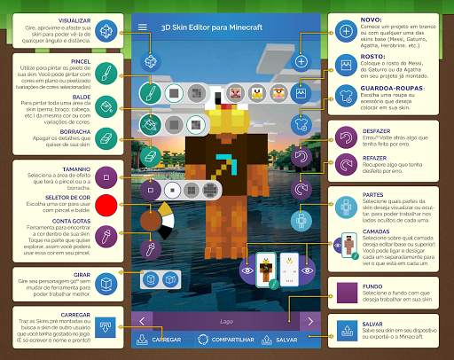 QB9 3D Skin Editor para Minecraft screenshot 8