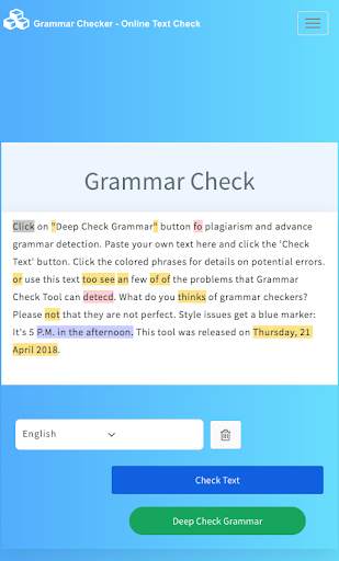 Grammar Checker - Check Grammatical Mistakes скриншот 1