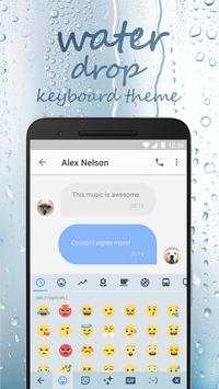 Glass Water Drop & Rainy Mood Keyboard Theme screenshot 2