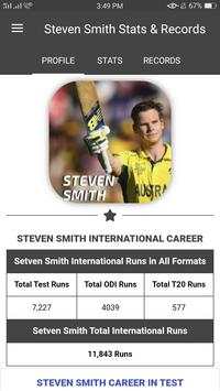 Steven Smith Stats, Records, Cricket Career screenshot 1