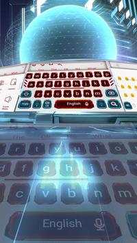 3D Red Technology Robotics Keyboard Theme screenshot 3