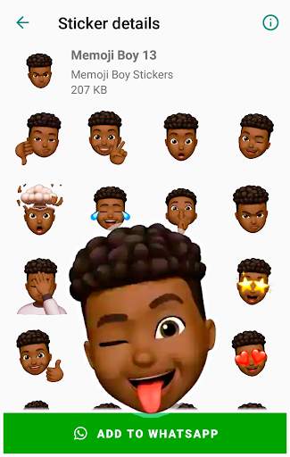 Memoji Boy Apple Stickers for WhatsApp screenshot 7
