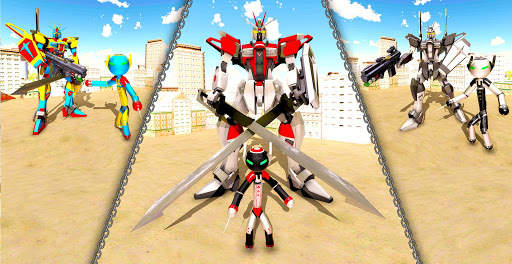 Stickman Rope Robot Hero: Transform Robot Wars screenshot 4