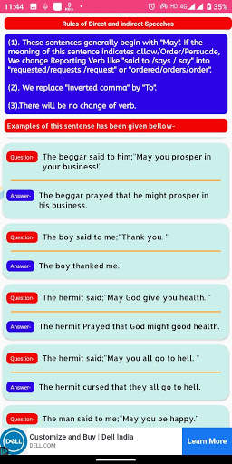 direct indirect speech app screenshot 2
